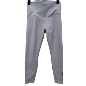 Peloton High Waist Lavender Purple V Crossover Cropped Athletic Leggings Medium